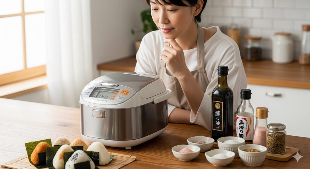 塩おにぎりを炊飯器で！アレンジと疑問解決