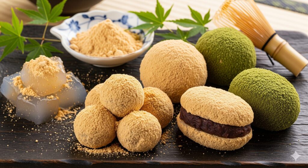 きな粉、塩、砂糖で作る定番の和菓子