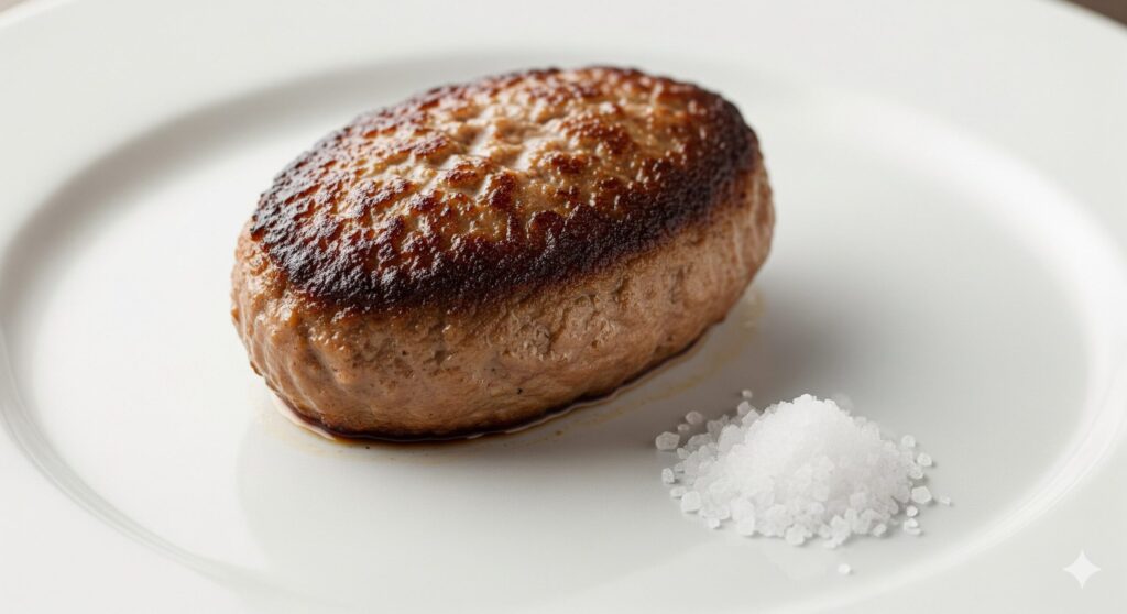 塩だけで食べる絶品ハンバーグ