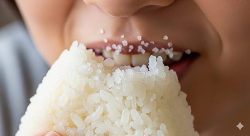 話題の塩むすびと塩おにぎりを実食