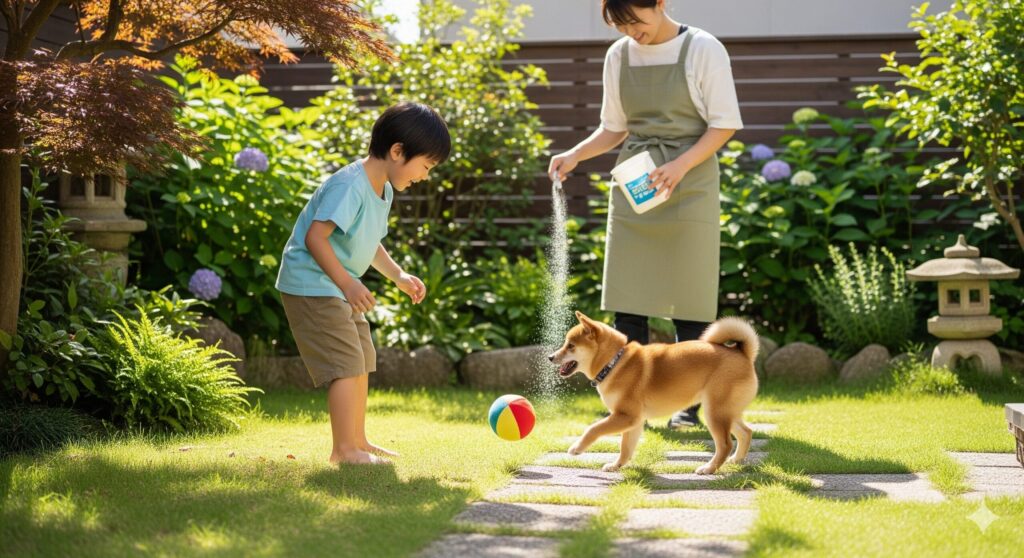 子どもに安全な重曹での除草